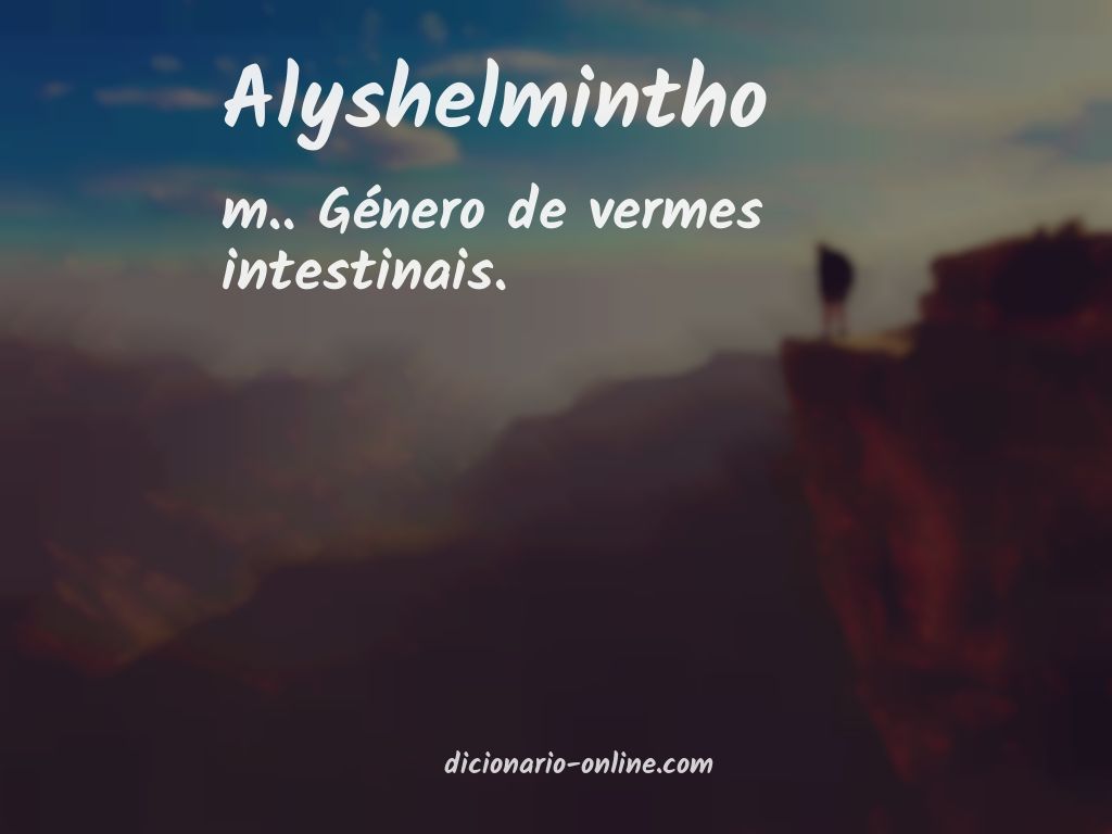 Significado de alyshelmintho