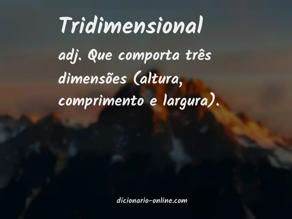 Significado de tridimensional