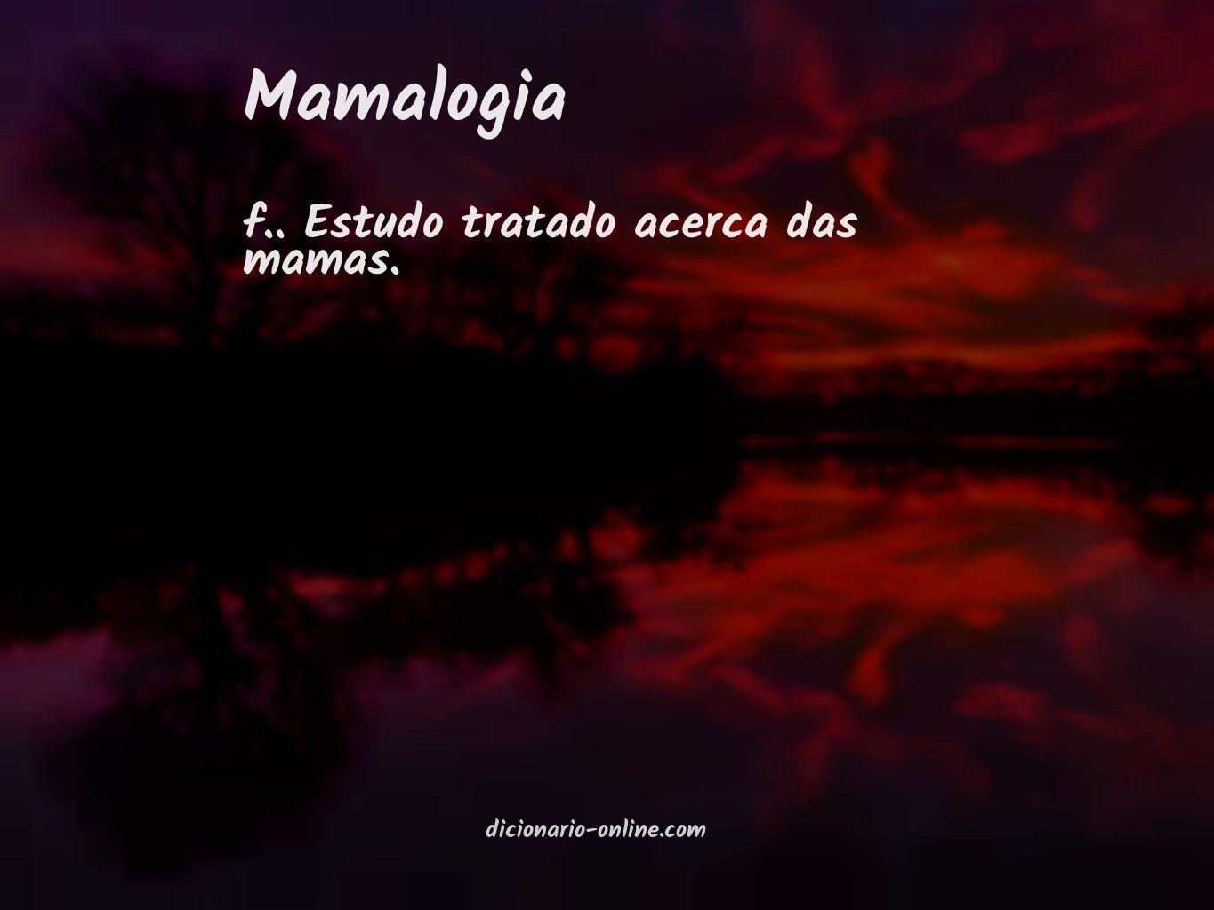 Significado de mamalogia