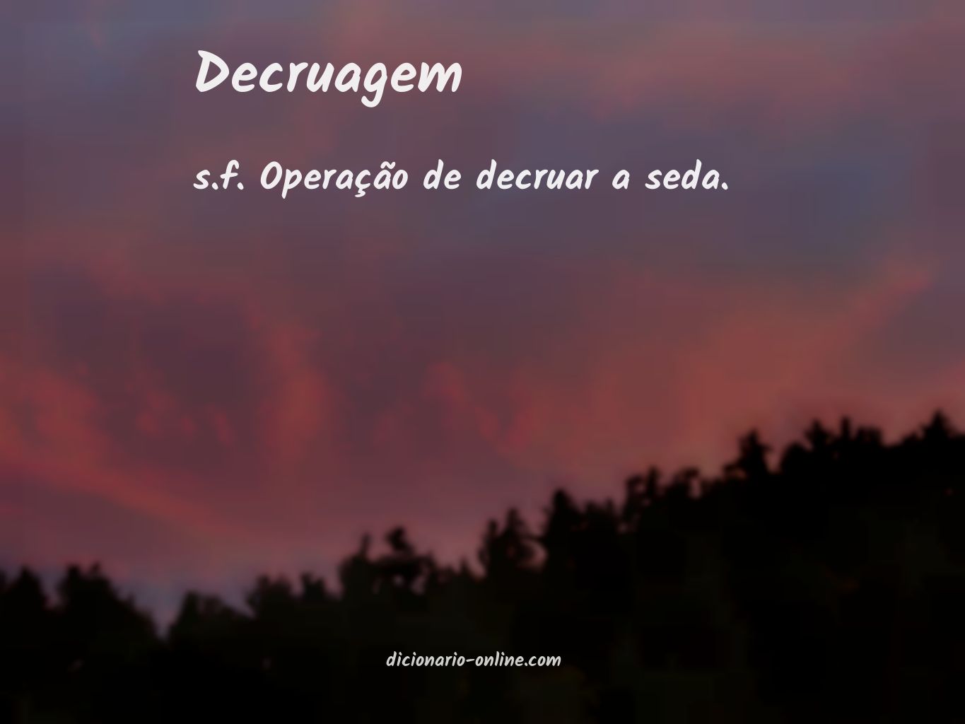 Significado de decruagem