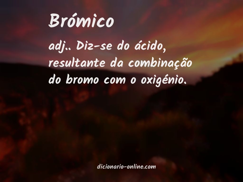 Significado de brómico