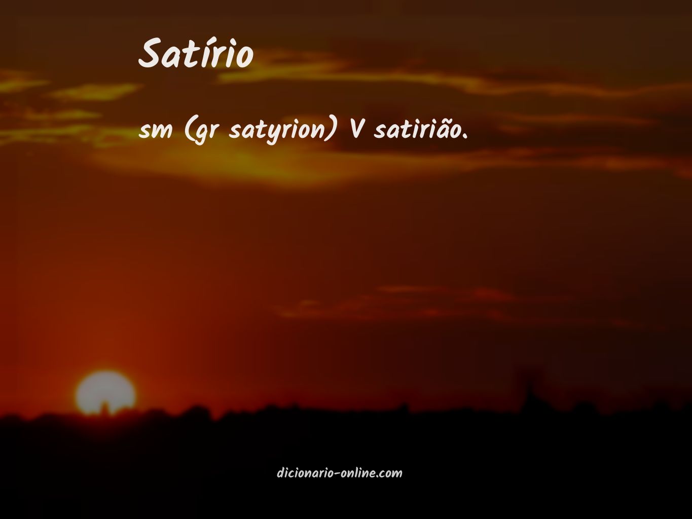 Significado de satírio