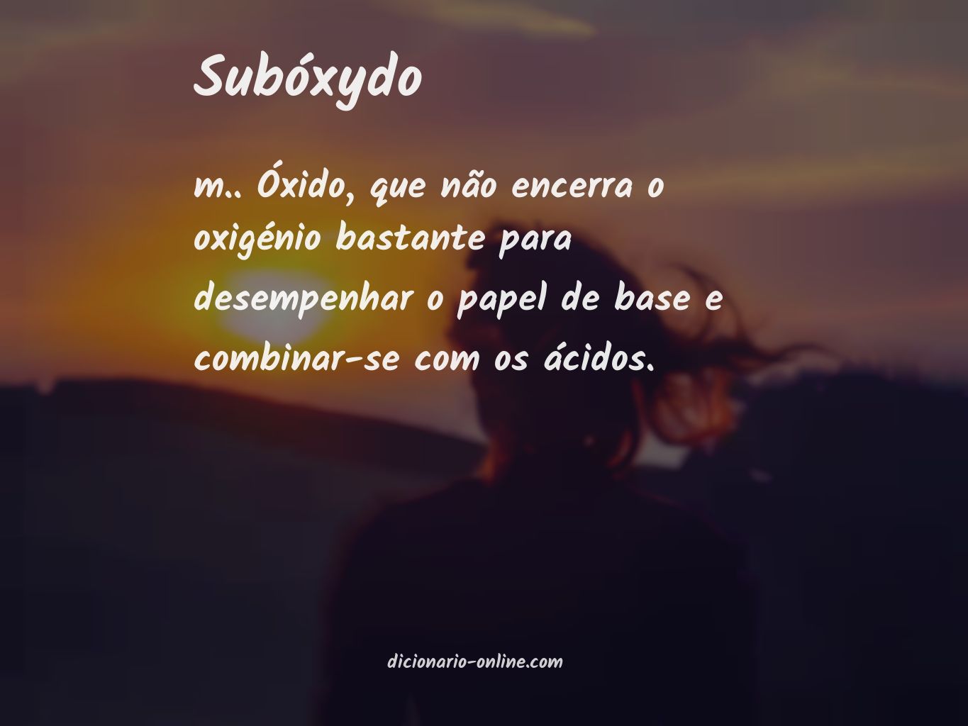 Significado de subóxydo