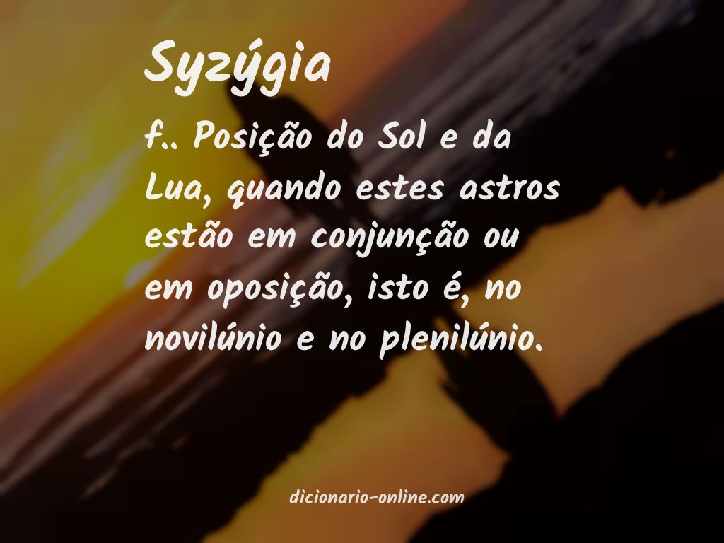 Significado de syzýgia