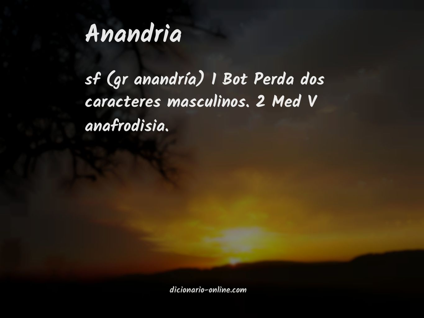 Significado de anandria