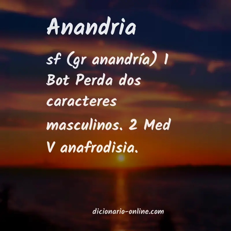 Significado de anandria