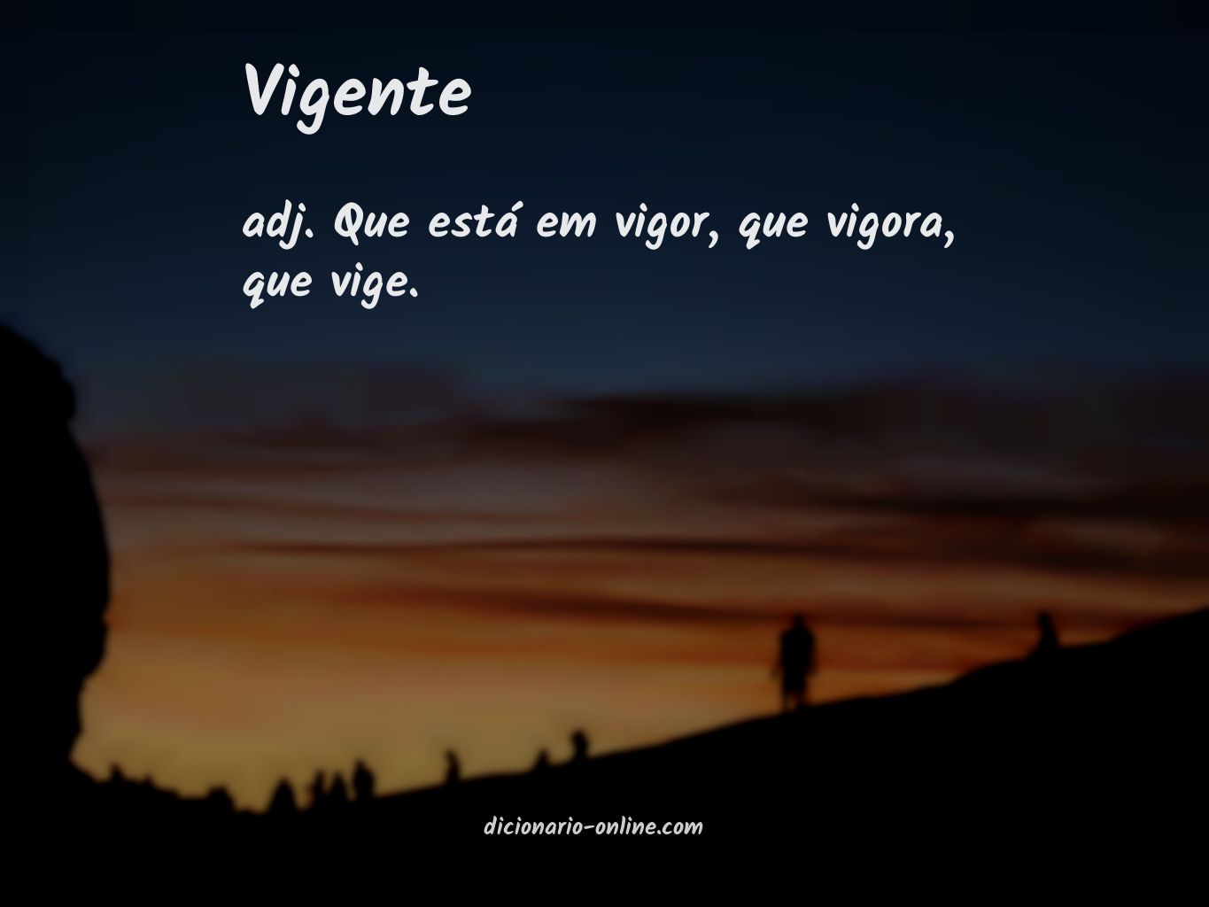 Significado de vigente