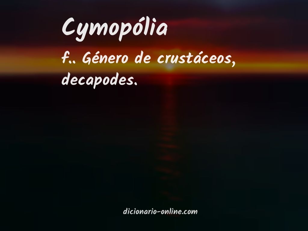 Significado de cymopólia