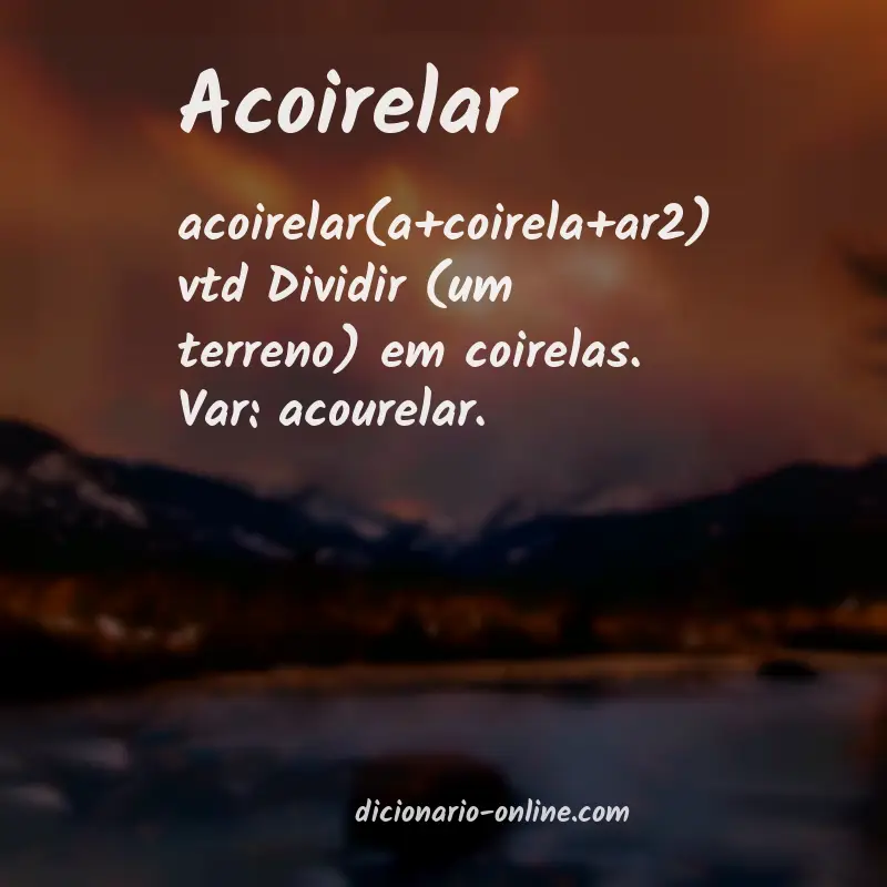 Significado de acoirelar