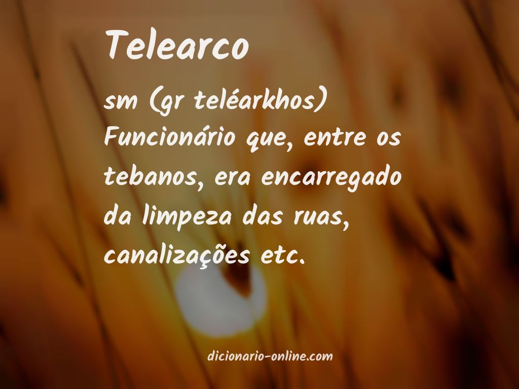 Significado de telearco