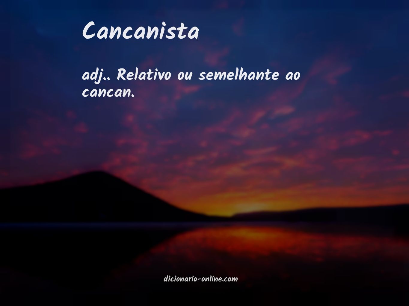 Significado de cancanista