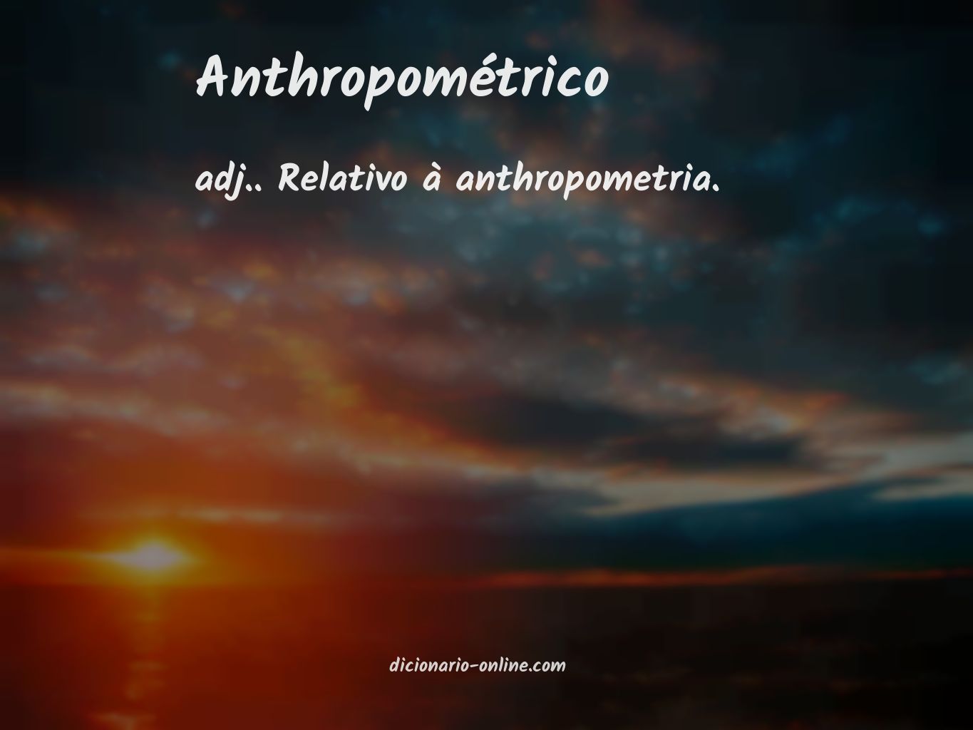 Significado de anthropométrico