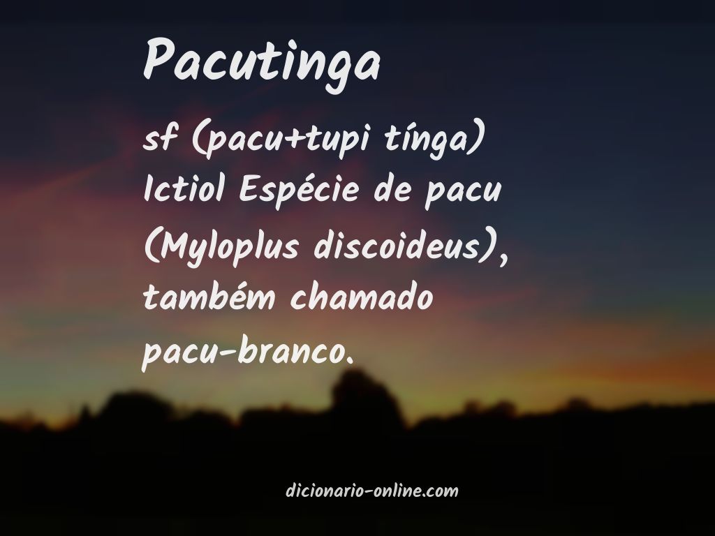 Significado de pacutinga