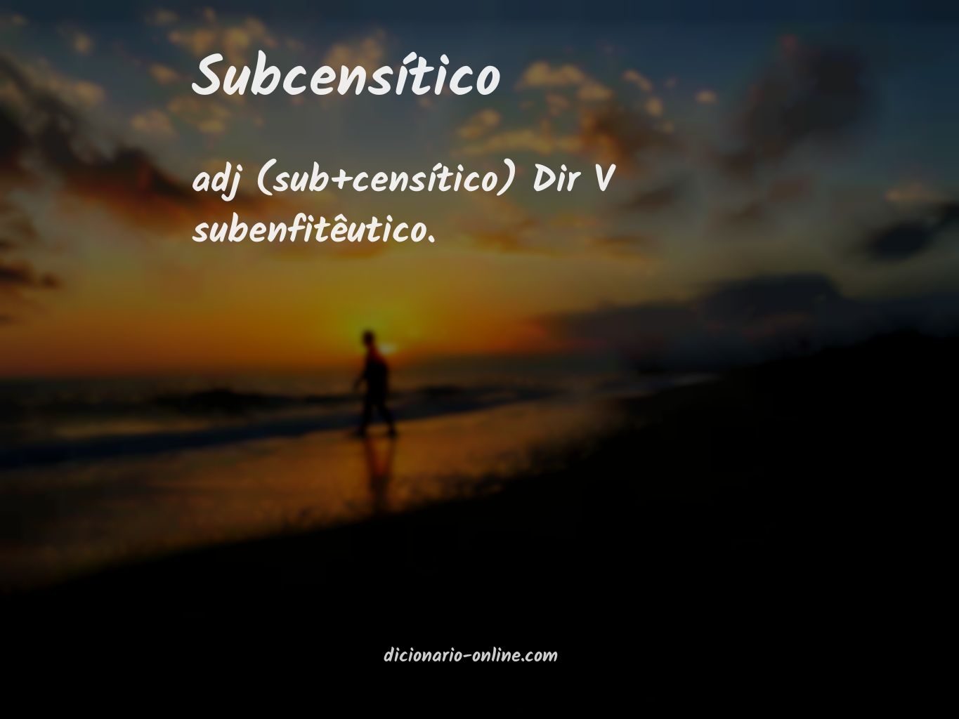 Significado de subcensítico