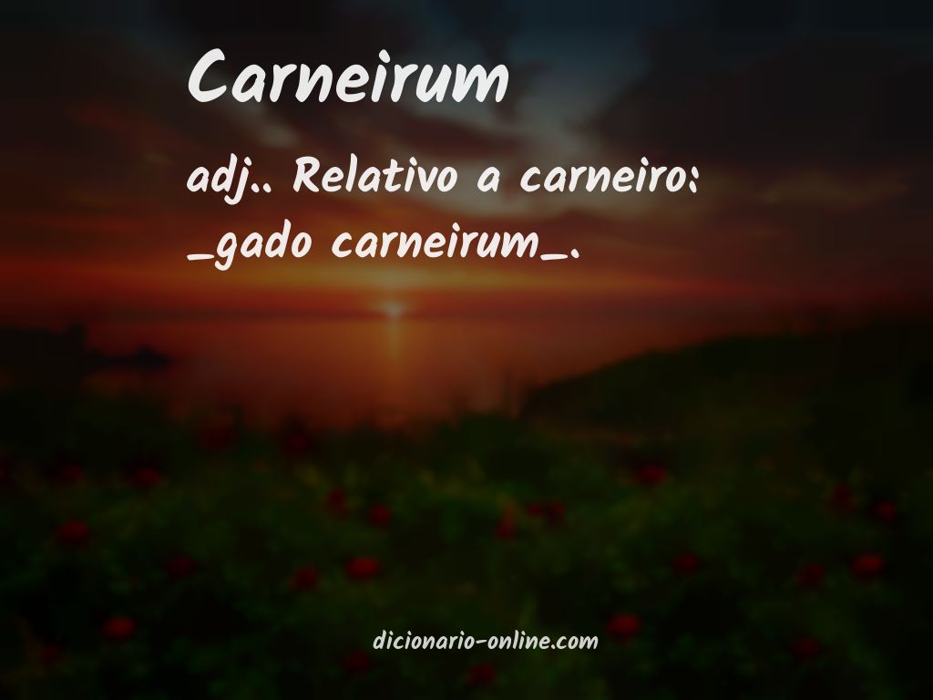 Significado de carneirum