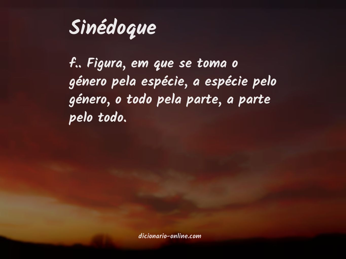 Significado de sinédoque