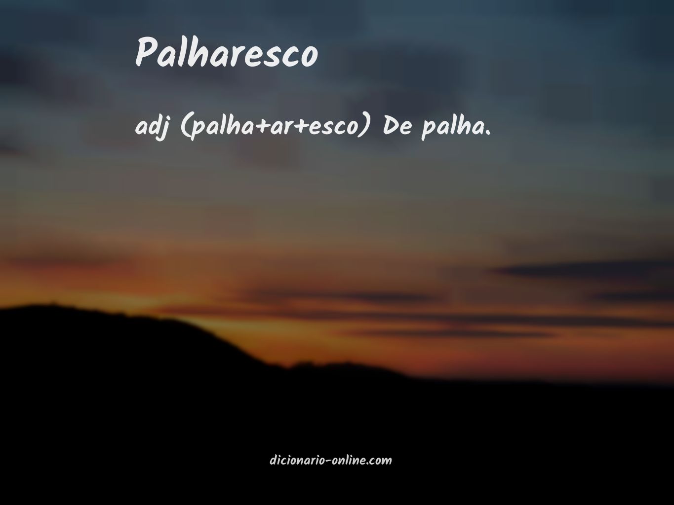 Significado de palharesco