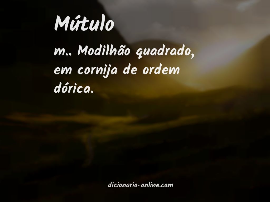 Significado de mútulo