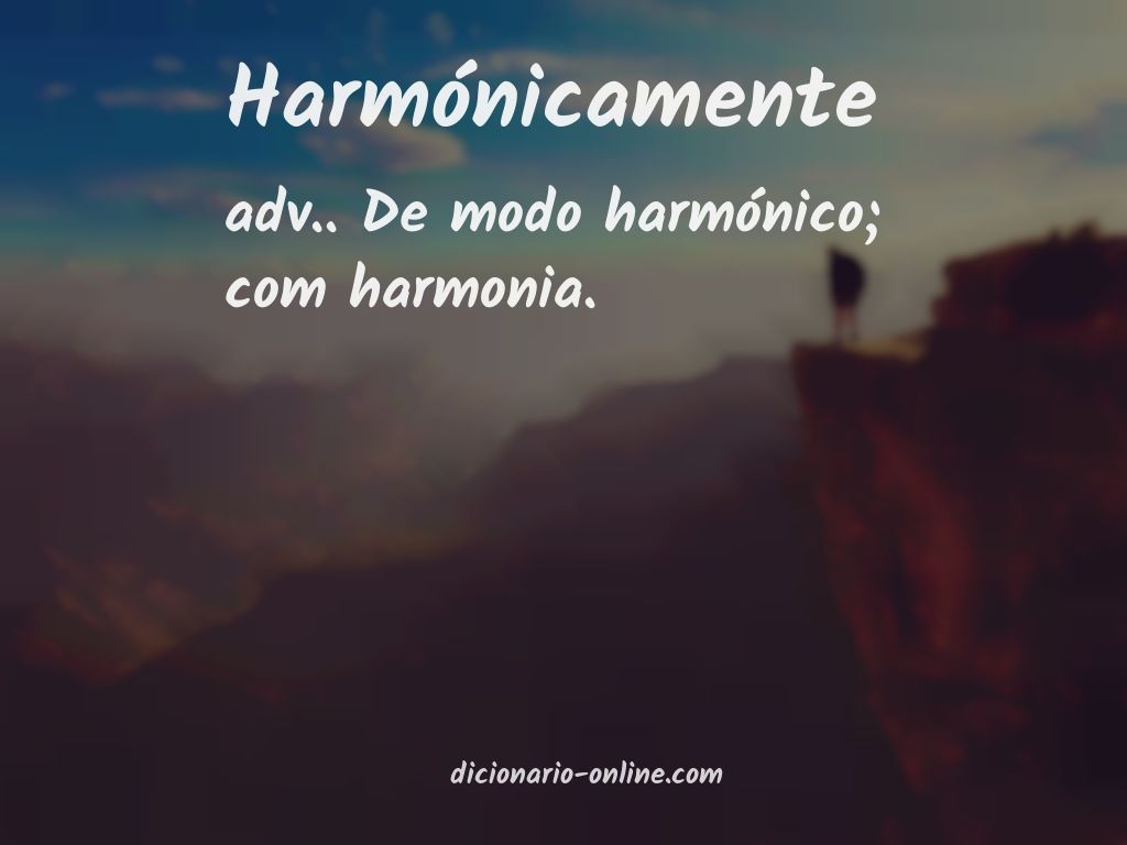 Significado de harmónicamente