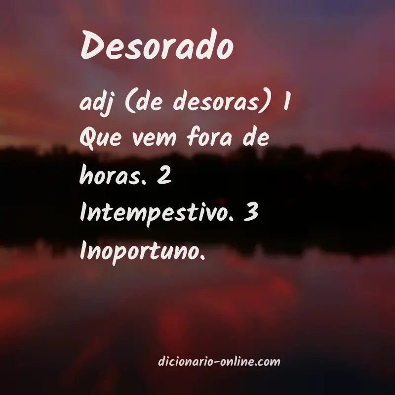 Significado de desorado