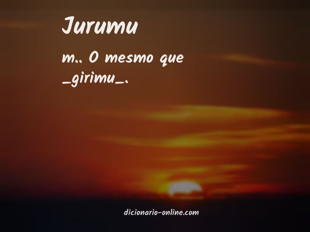 Significado de jurumu