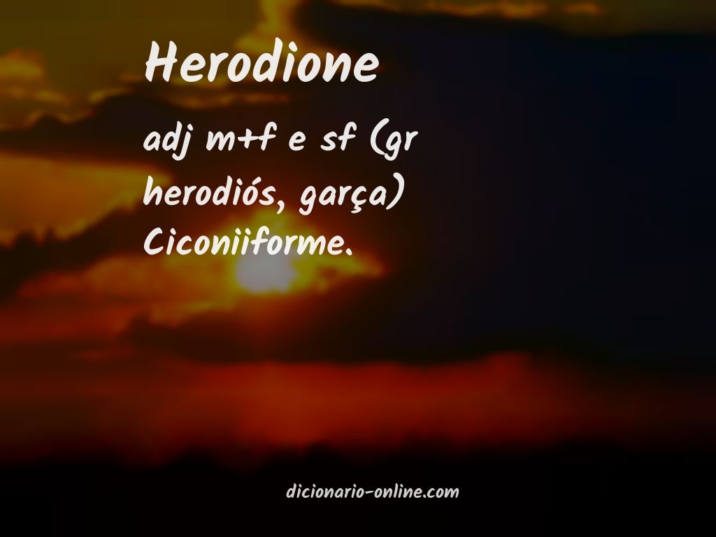 Significado de herodione