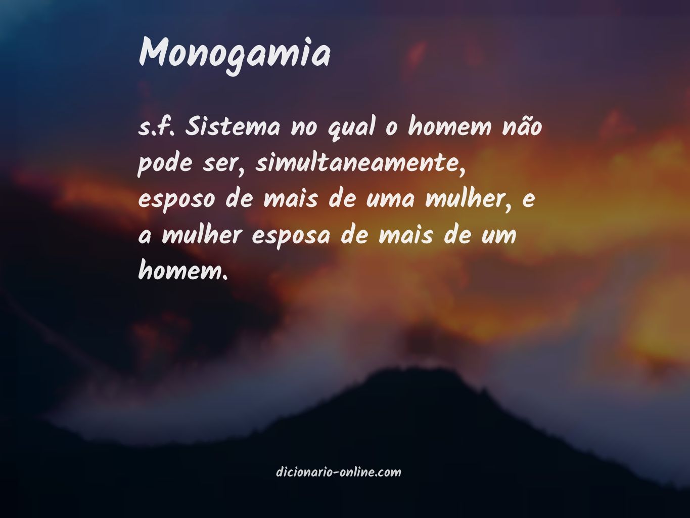 Significado de monogamia