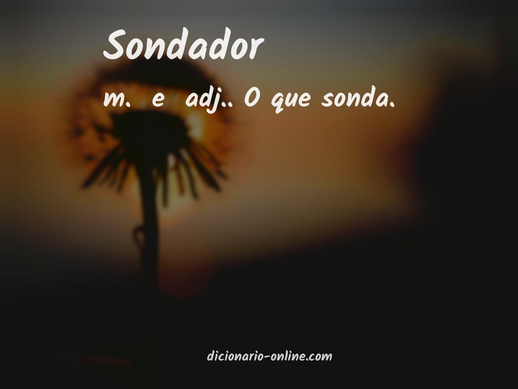 Significado de sondador