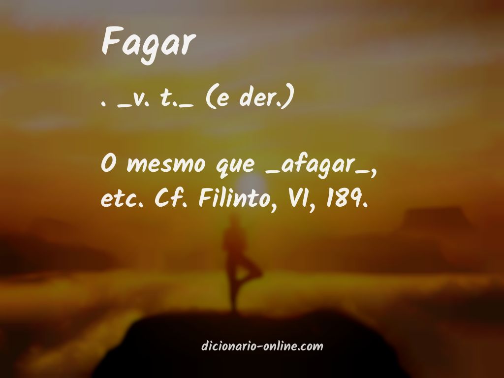 Significado de fagar