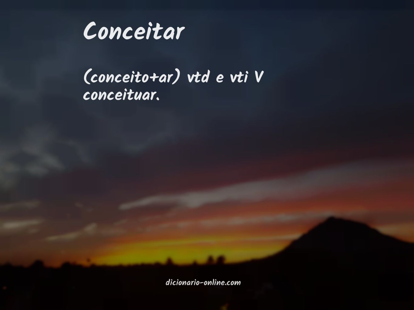 Significado de conceitar