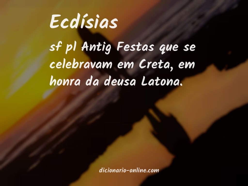 Significado de ecdísias