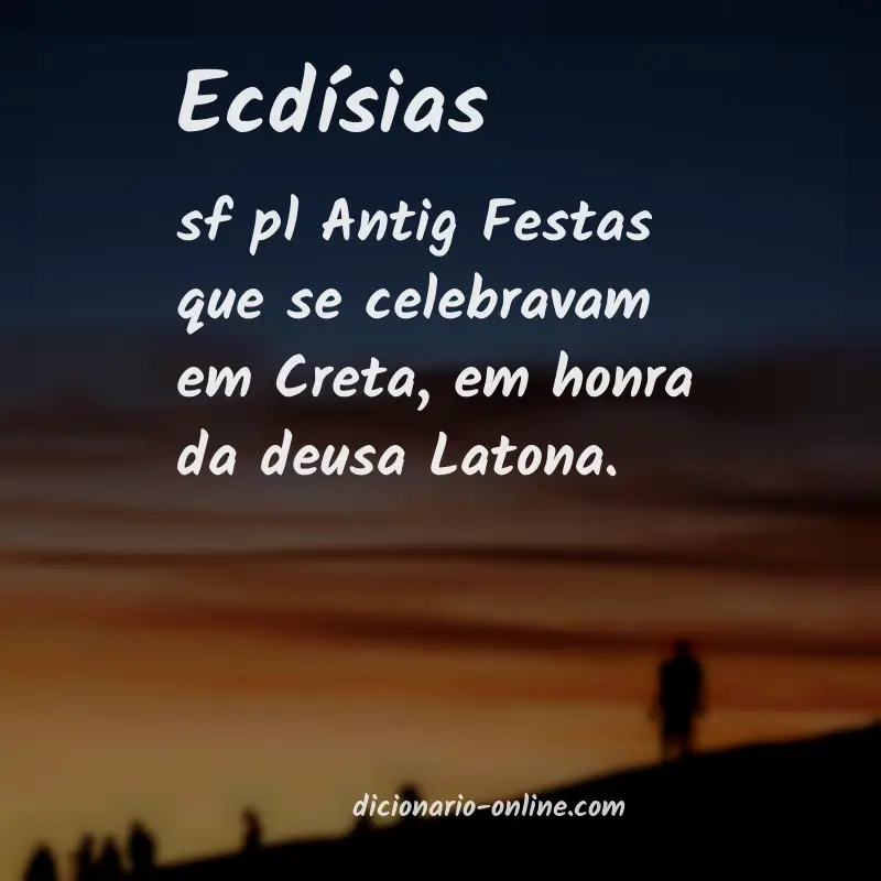 Significado de ecdísias