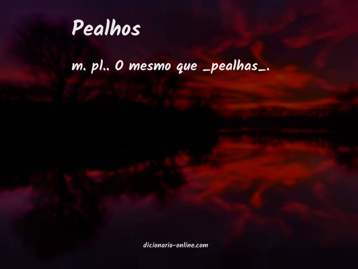 Significado de pealhos