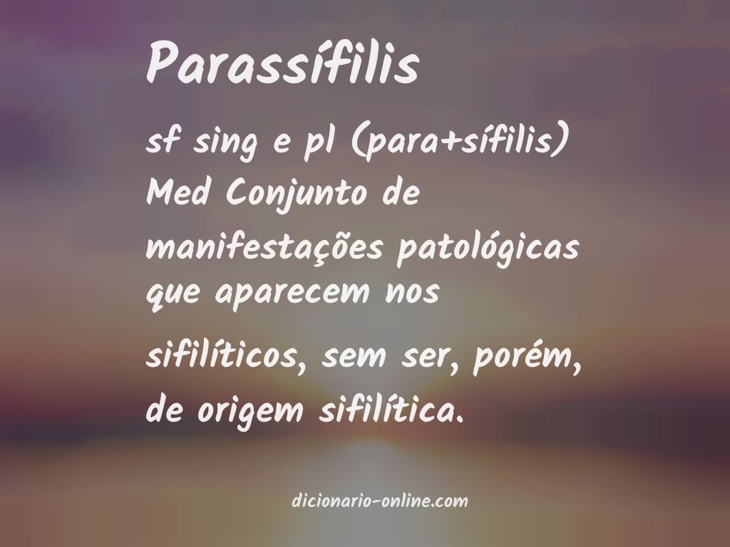 Significado de parassífilis