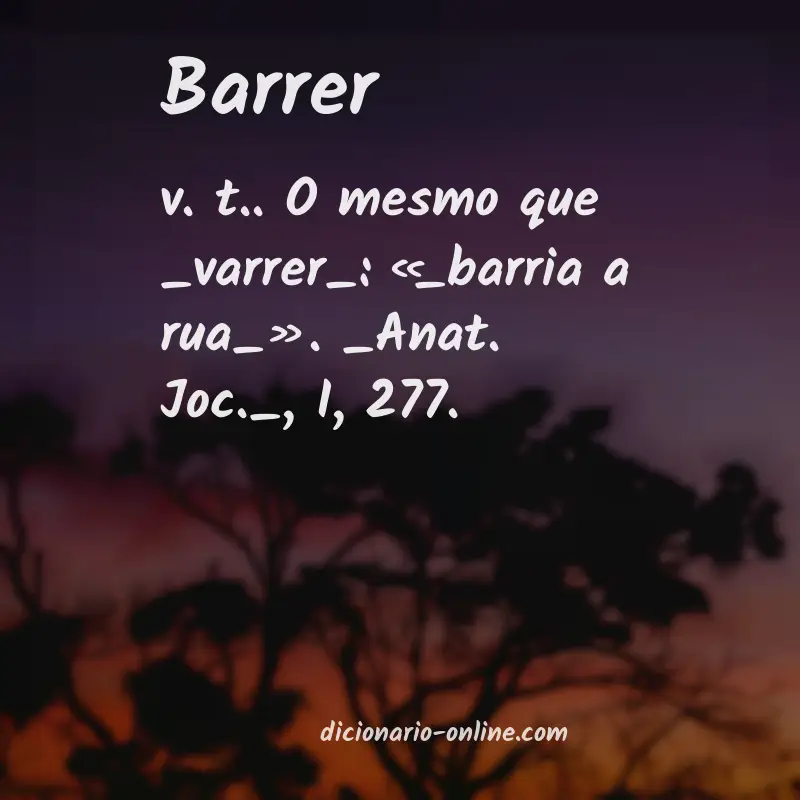 Significado de barrer