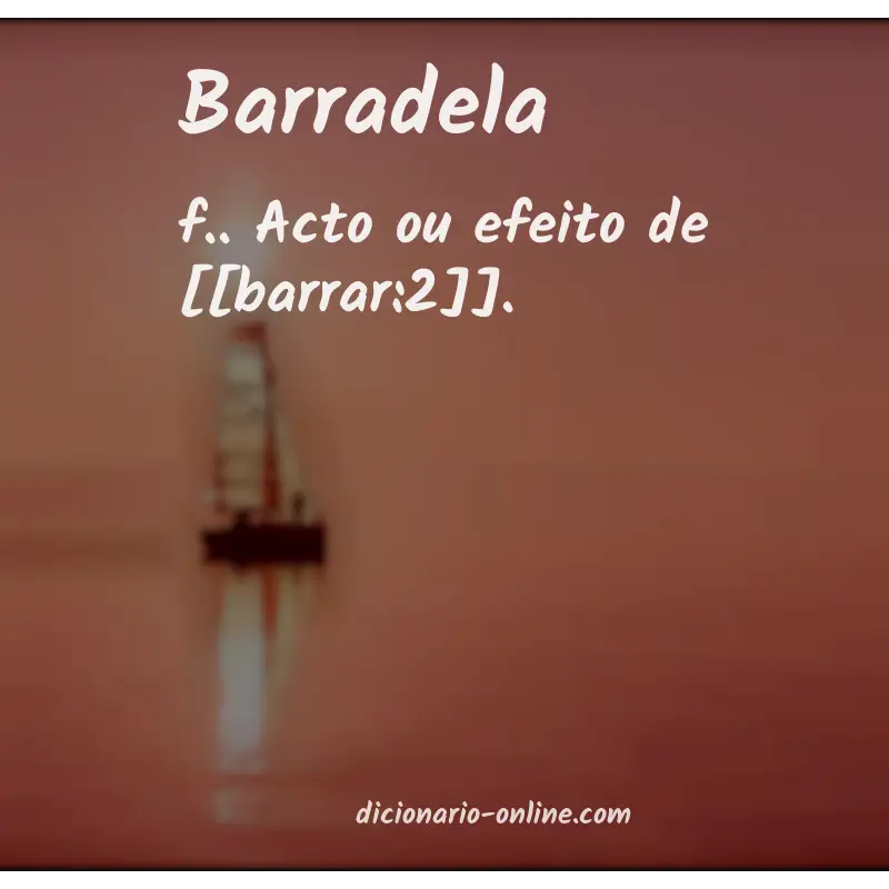 Significado de barradela
