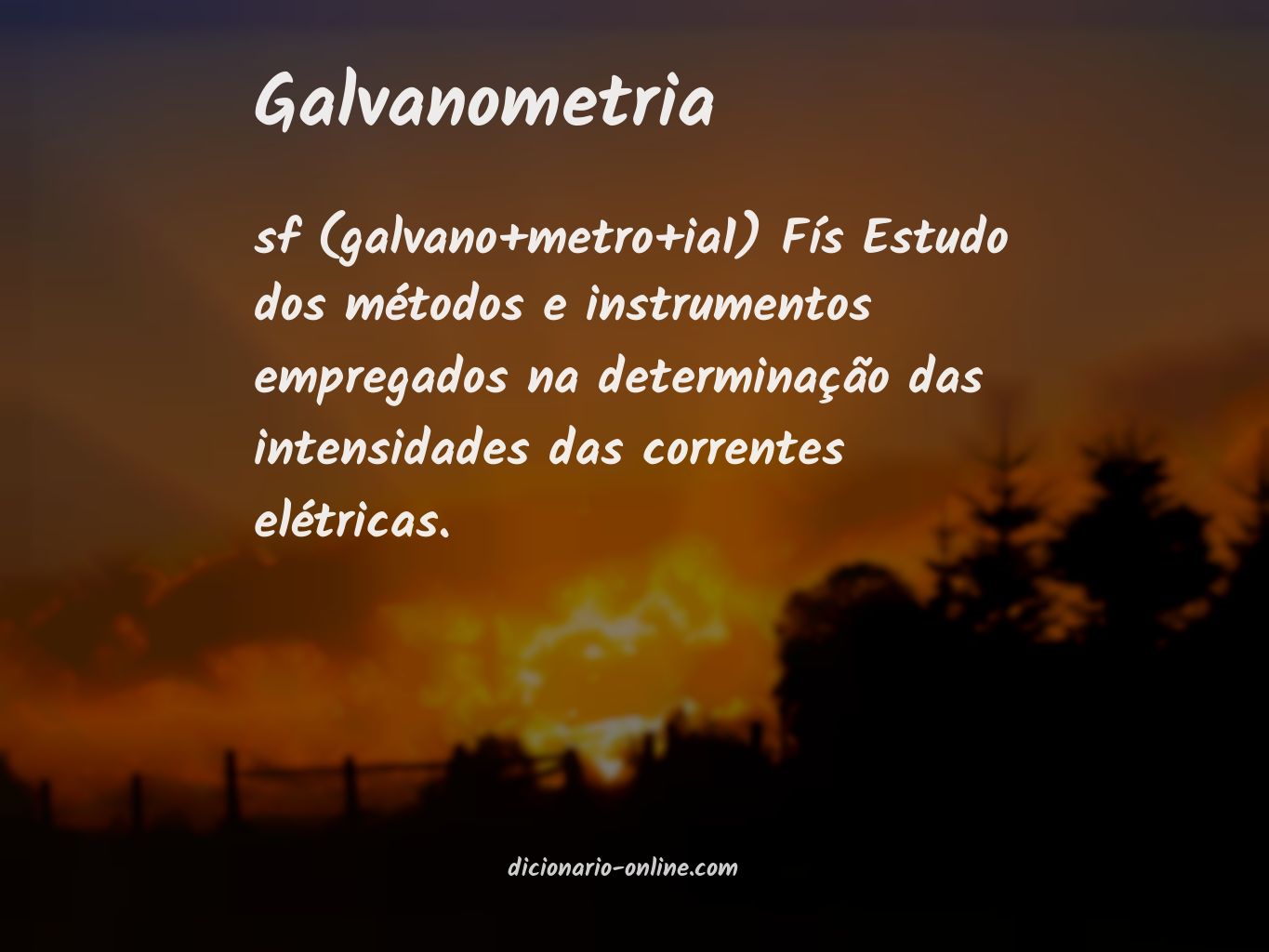 Significado de galvanometria