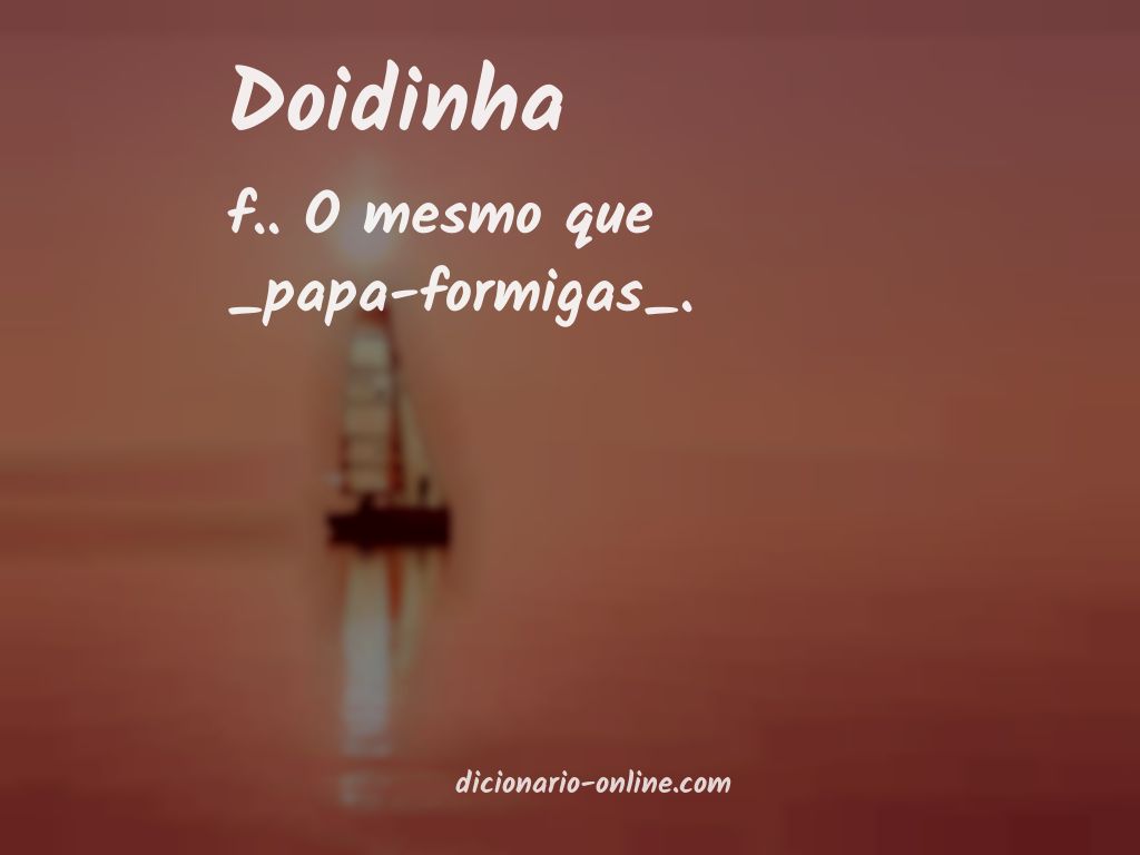 Significado de doidinha