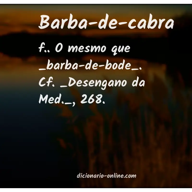 Significado de barba-de-cabra