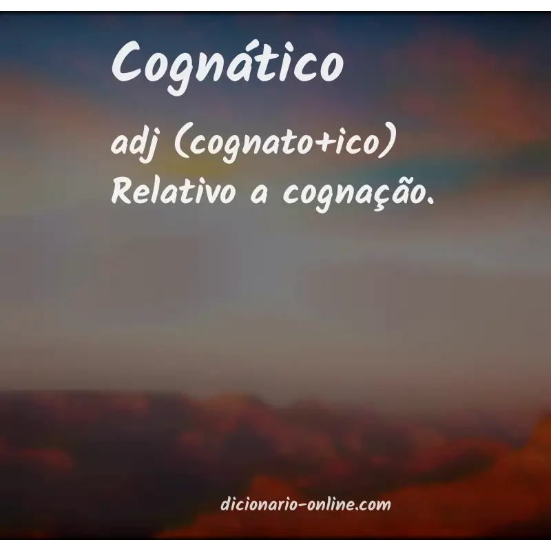 Significado de cognático
