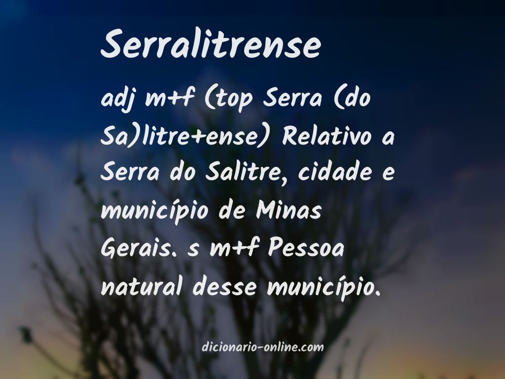 Significado de serralitrense