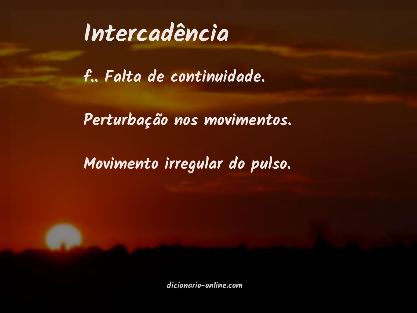 Significado de intercadência