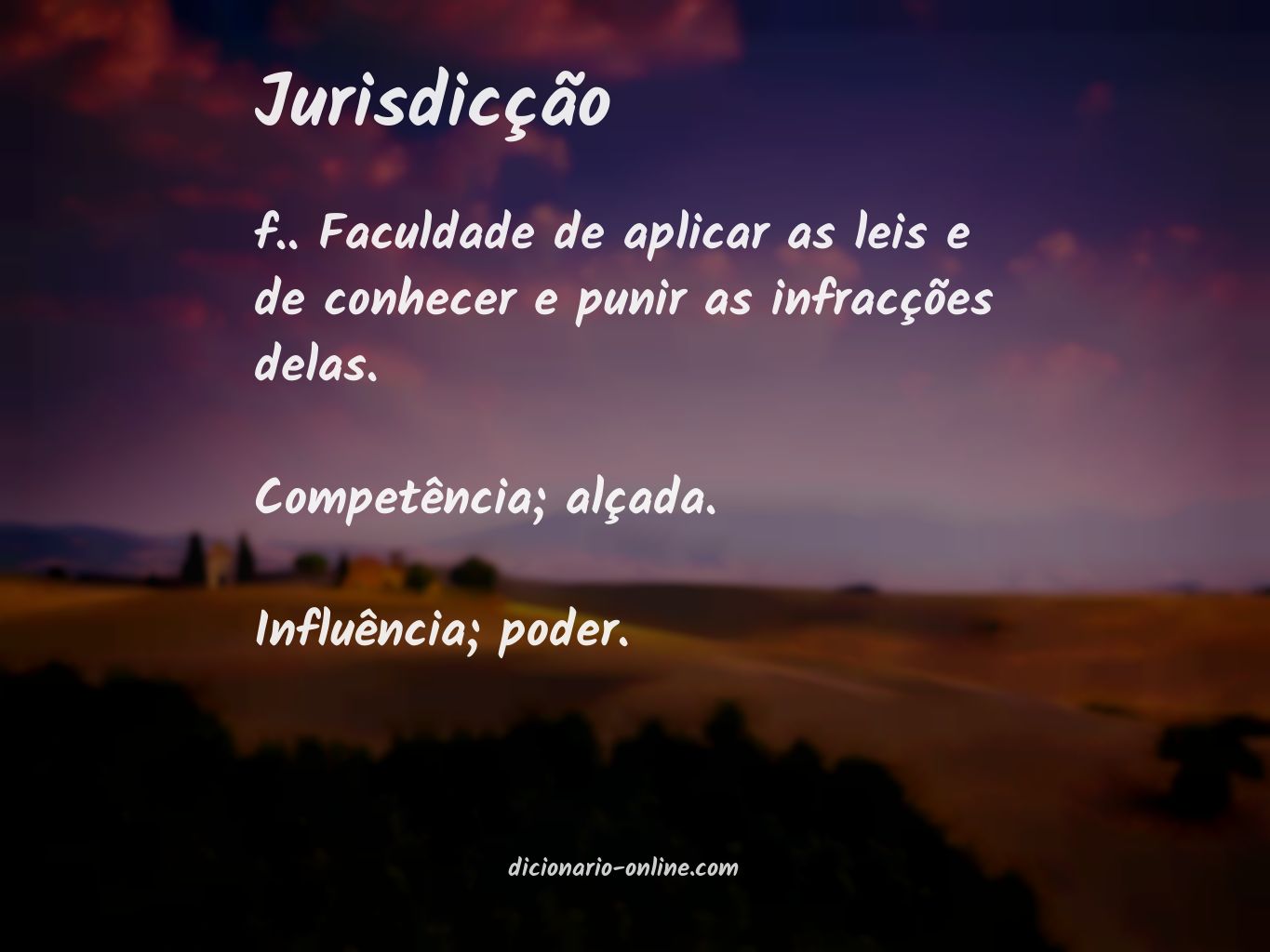 Significado de jurisdicção