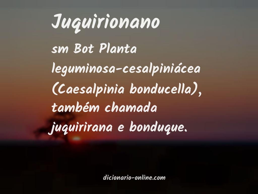 Significado de juquirionano