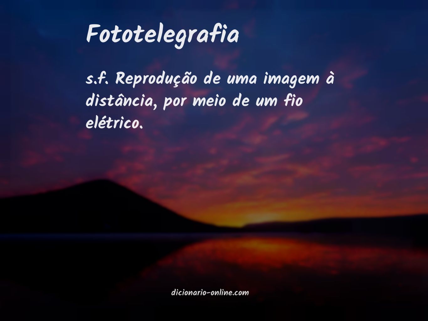 Significado de fototelegrafia