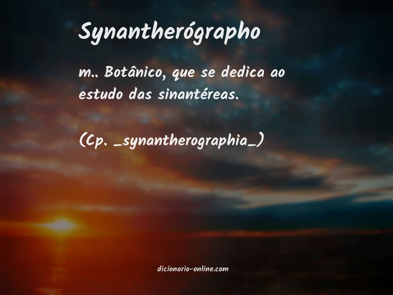 Significado de synantherógrapho