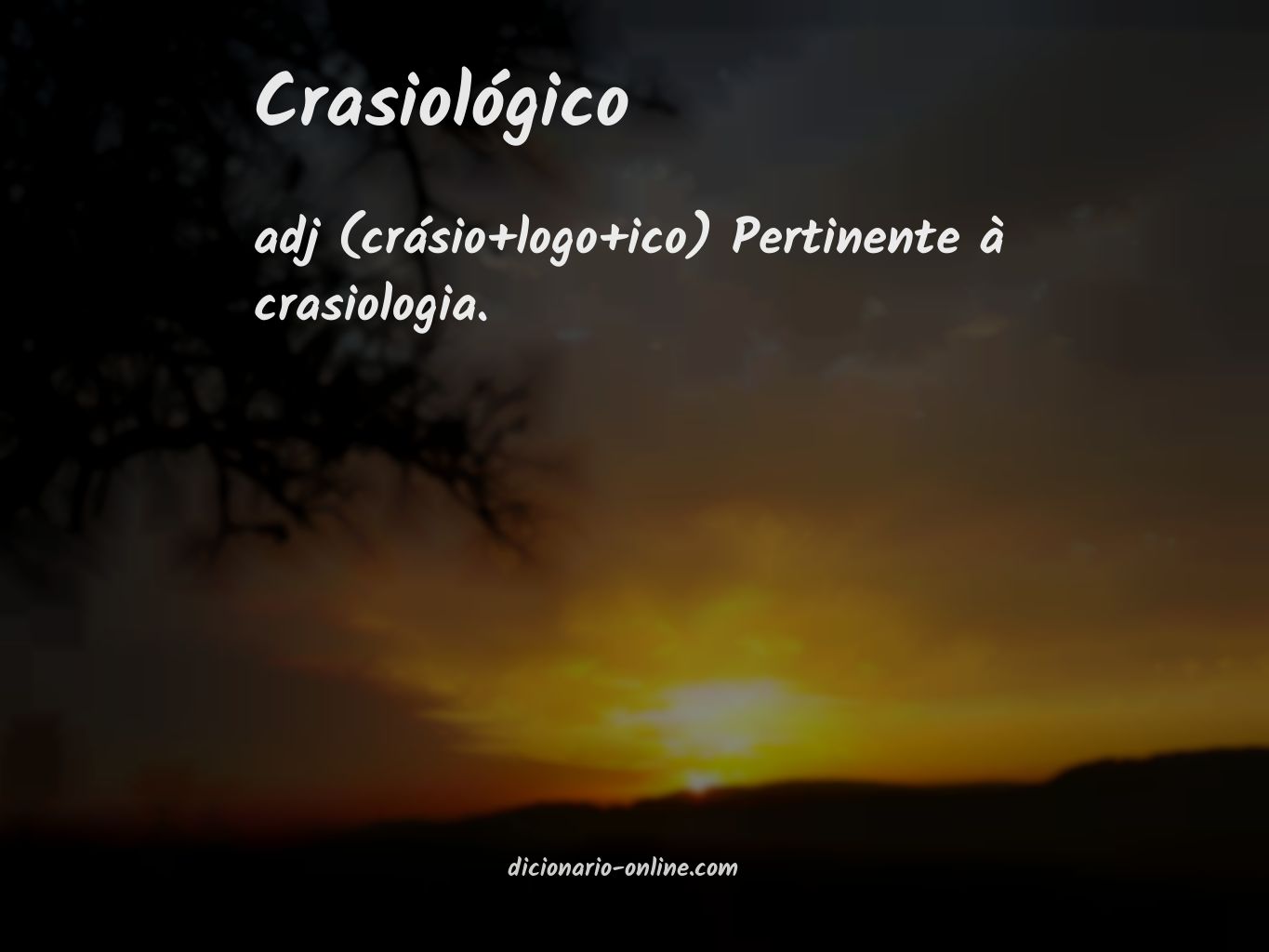 Significado de crasiológico