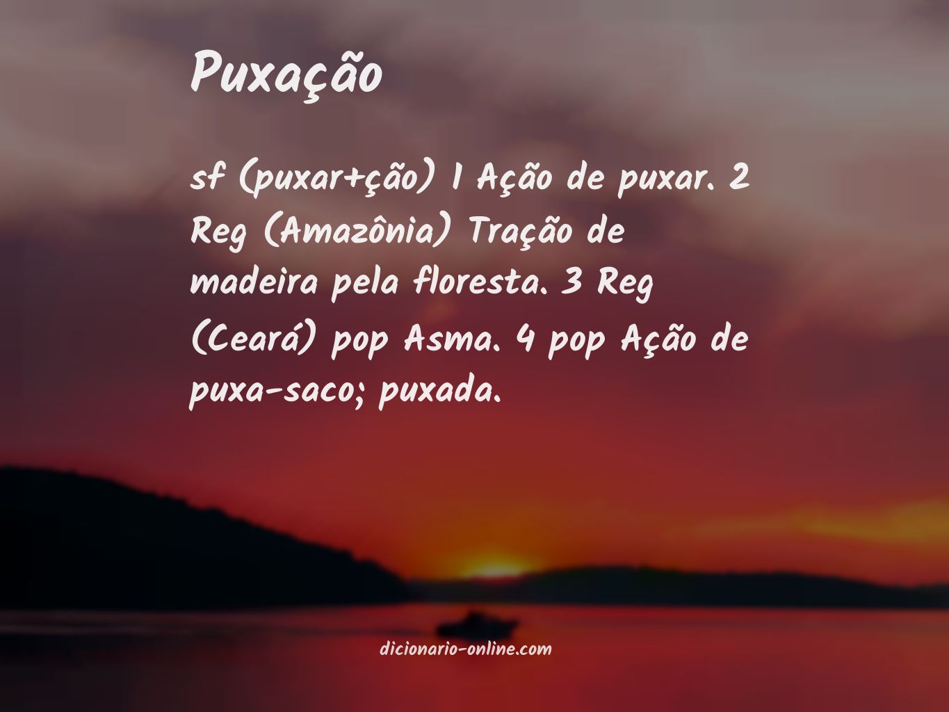 Significado de puxação