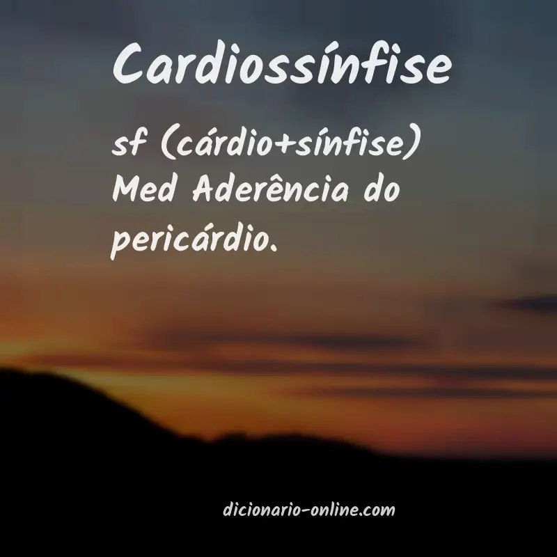 Significado de cardiossínfise