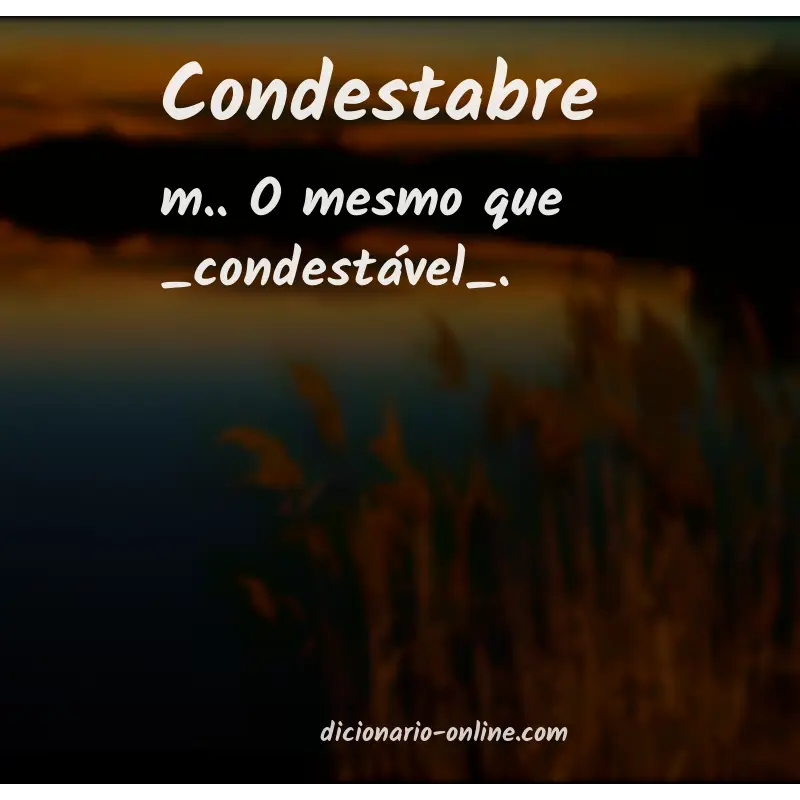Significado de condestabre